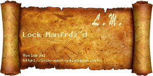 Lock Manfréd névjegykártya